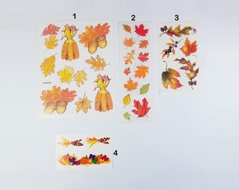 Stickers feuilles d'automne vintage-autocollants feuilles-autocollants glands-autocollants maïs-autocollants de scrapbooking-autocollants de revue