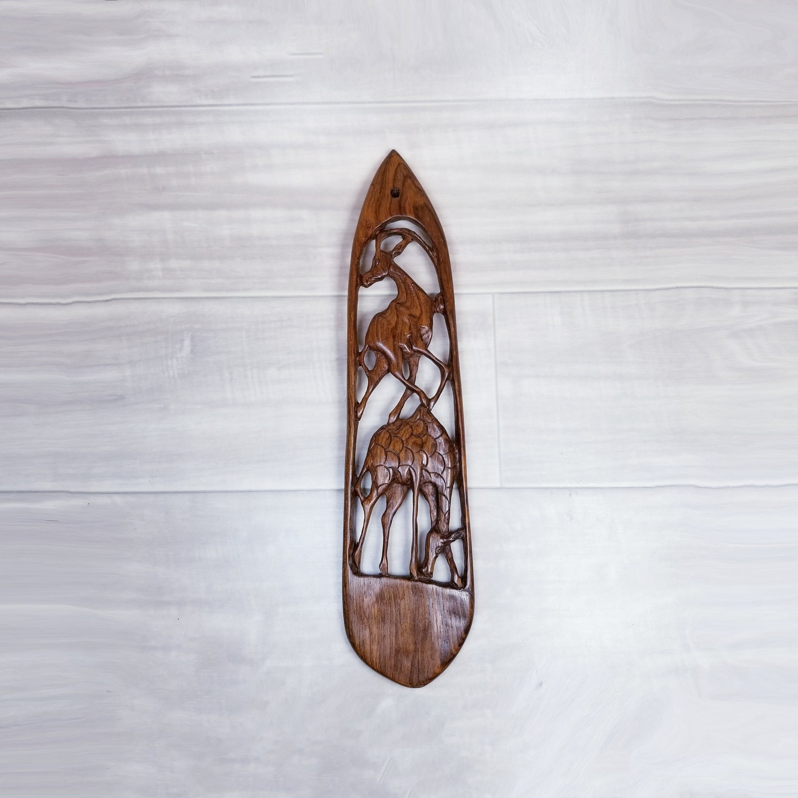 Vintage Hand Carved African Animals Wall Arthand Carved Etsy