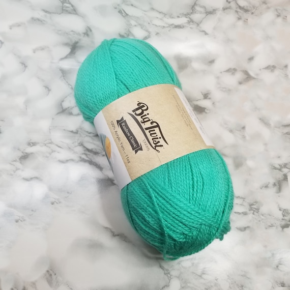 3 Big Twist 11 oz acrylic green yarns destash yarn knitting yarn crochet yarn crafting supplies