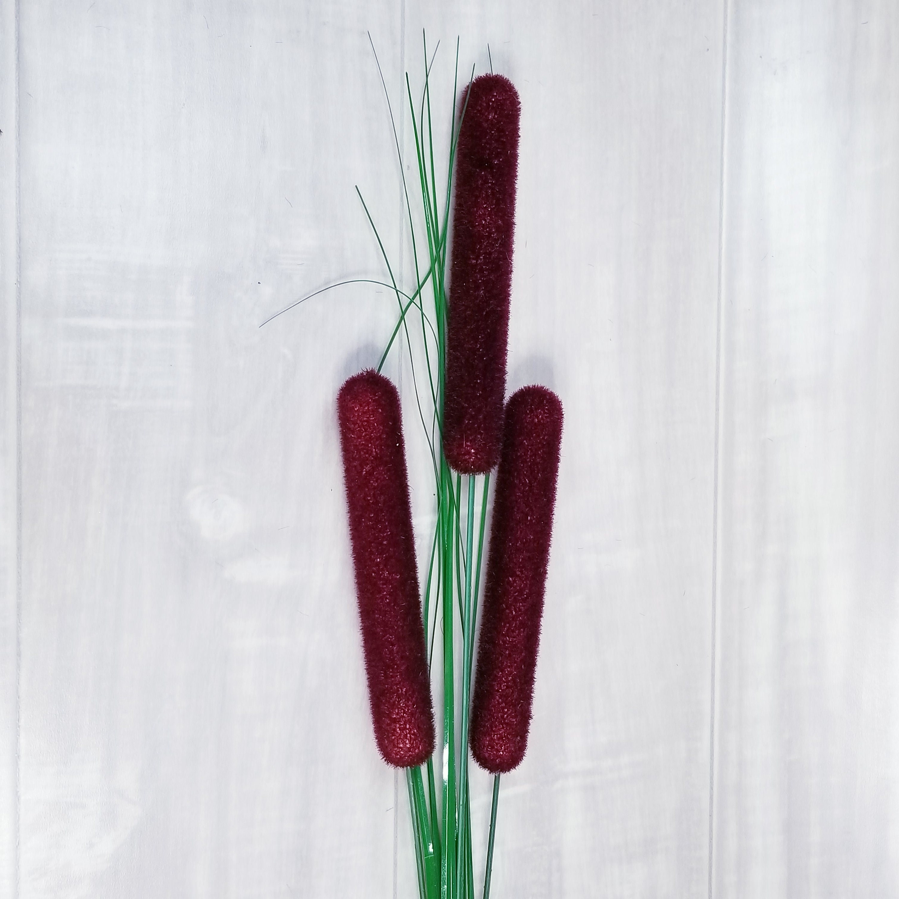 Artificial Cattails With Grass Blades Spraycattail Floral Stemfall