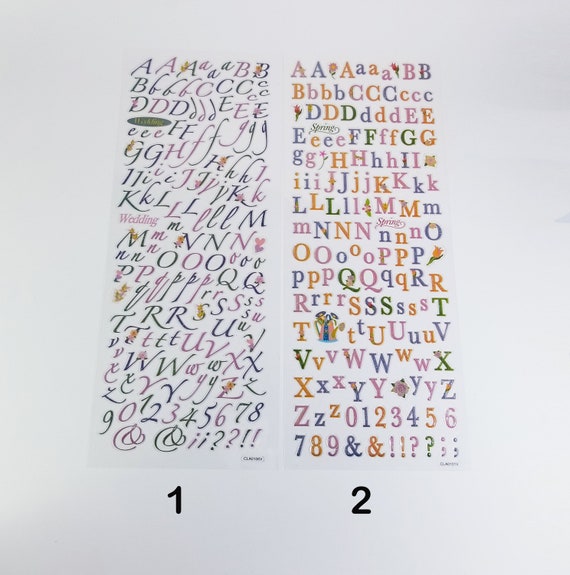 Vintage Glitter Alphabet Letters Stickers-acid Free Clear Alphabet