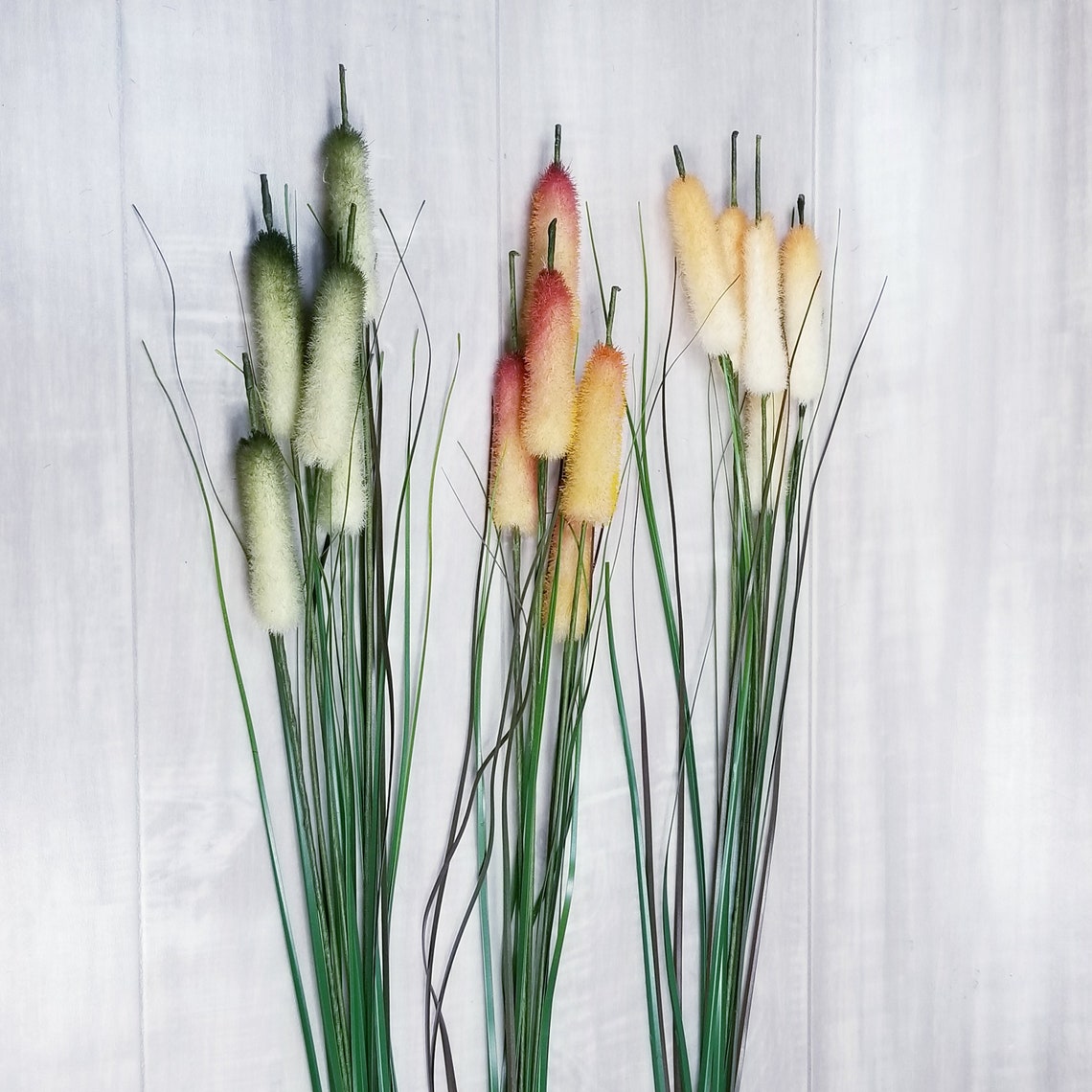 Artificial Cattails with long grass sprayCattail floral Etsy