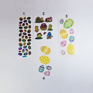 divers autocollants vintage d'oeufs de Pâques-autocollants de Pâques-oeufs, canards, poussins, autocollants de lapin-autocollants de printemps-autocollants de scrapbooking-art et artisanat