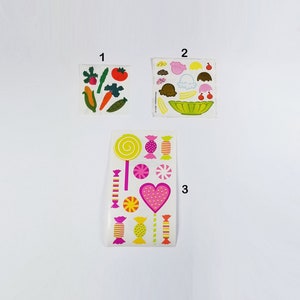 Autocollants vintage Légumes-Créez votre propre banane Split-Stickers-Bonbons, Autocollants Lollipop-Stickers Sandylion-Scrapbooking-Fabrication De Cartes