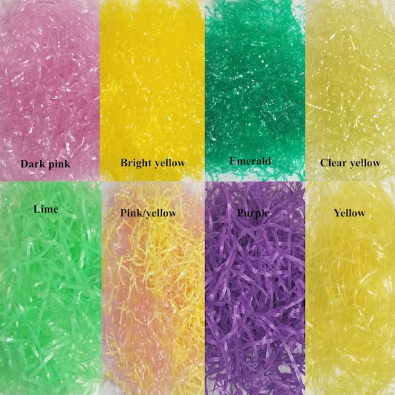 Vintage Cellophane Easter Grassplastic Easter Grass Basket Etsy