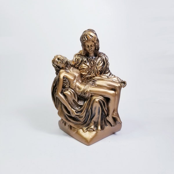 Vintage Michelangelo PIETA Statue-Religious Figurine-Virgin Mary and Jesus Christ Statue-Gifts