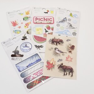 Stickers créatifs 3D pour scrapbooking, pique-nique, snowboard, ski alpin, vie marine, nature, stickers scrapbooking, fabrication de cartes, autocollants pour agenda