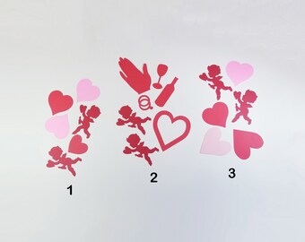 Vintage Valentine, Engagement, Wedding Die Cuts-Assorted Paper Die Cuts-Papercut Embellishments-Scrapbooking-Cardmaking