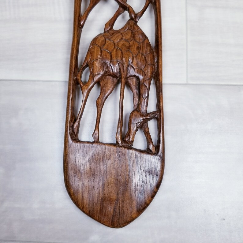 Vintage Hand Carved African Animals Wall Arthand Carved Etsy