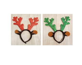 Reindeer Headband-Antlers Headband-Rudolph Headband-Christmas Headband-Christmas Party Supplies