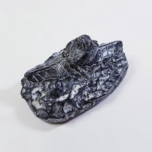 Vintage Wolf Inuit On Kayak Soapstone Sculpture Figurine-Inuit Seal Hunt-Inuit Eskimo Soapstone Figurine-Gift