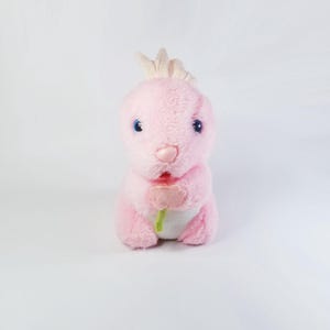Vintage Pink Bunny Plush Toy-Easter Bunny Stuffed Toy-Gift for Girl-Gift for Boy-Gift for Baby-Gift