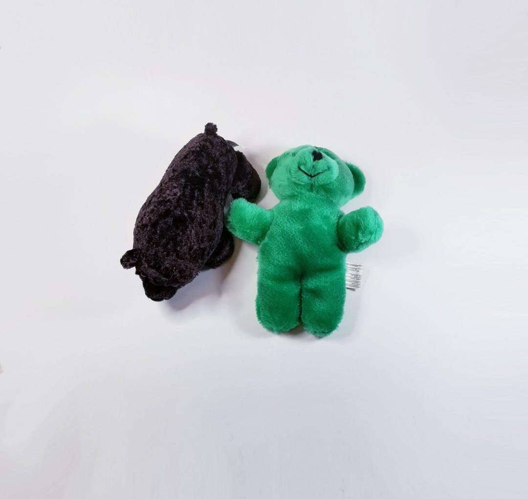 Vintage 2 Plush Toys-ganz Brown Bear and Green Teddy Bear-gift for Girl ...