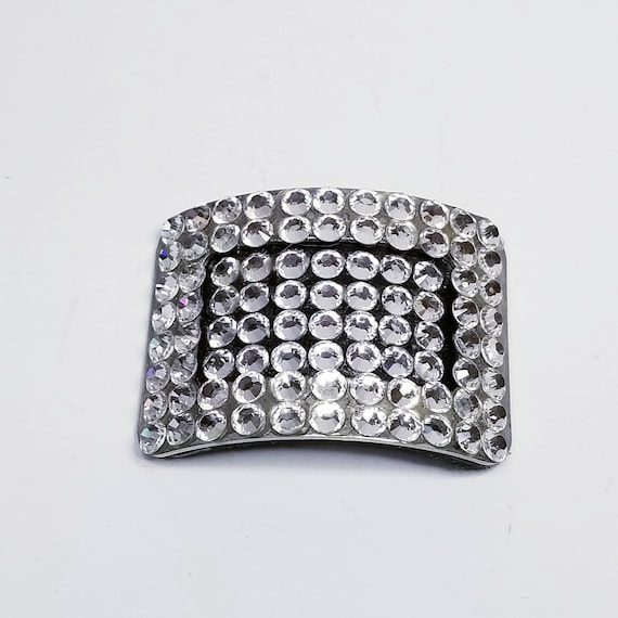 Vintage Rhinestone Belt Buckle, Scarf Slide-vintage  display picture 3
