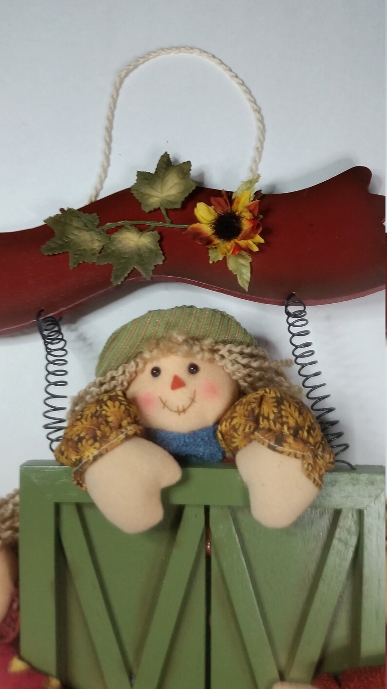 Rag Dolls Garden Gate Decoration-Door Decoration-Door Hanger-Wall Decoration-Fall Decoration-Autumn Decoration-Home Decoration
