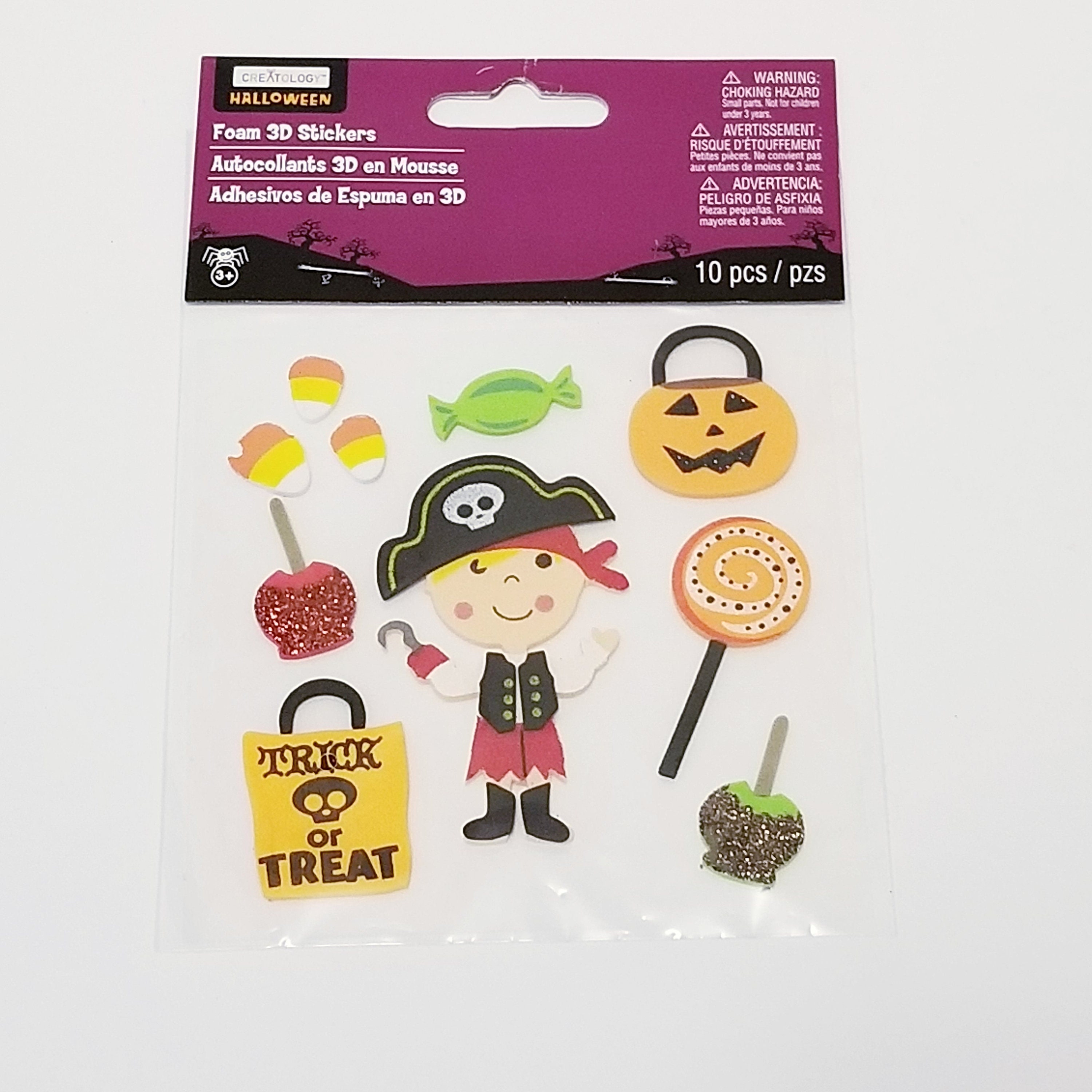 Creatology 3D Foam Halloween Scrapbooking Stickers-pirate, Skeleton ...