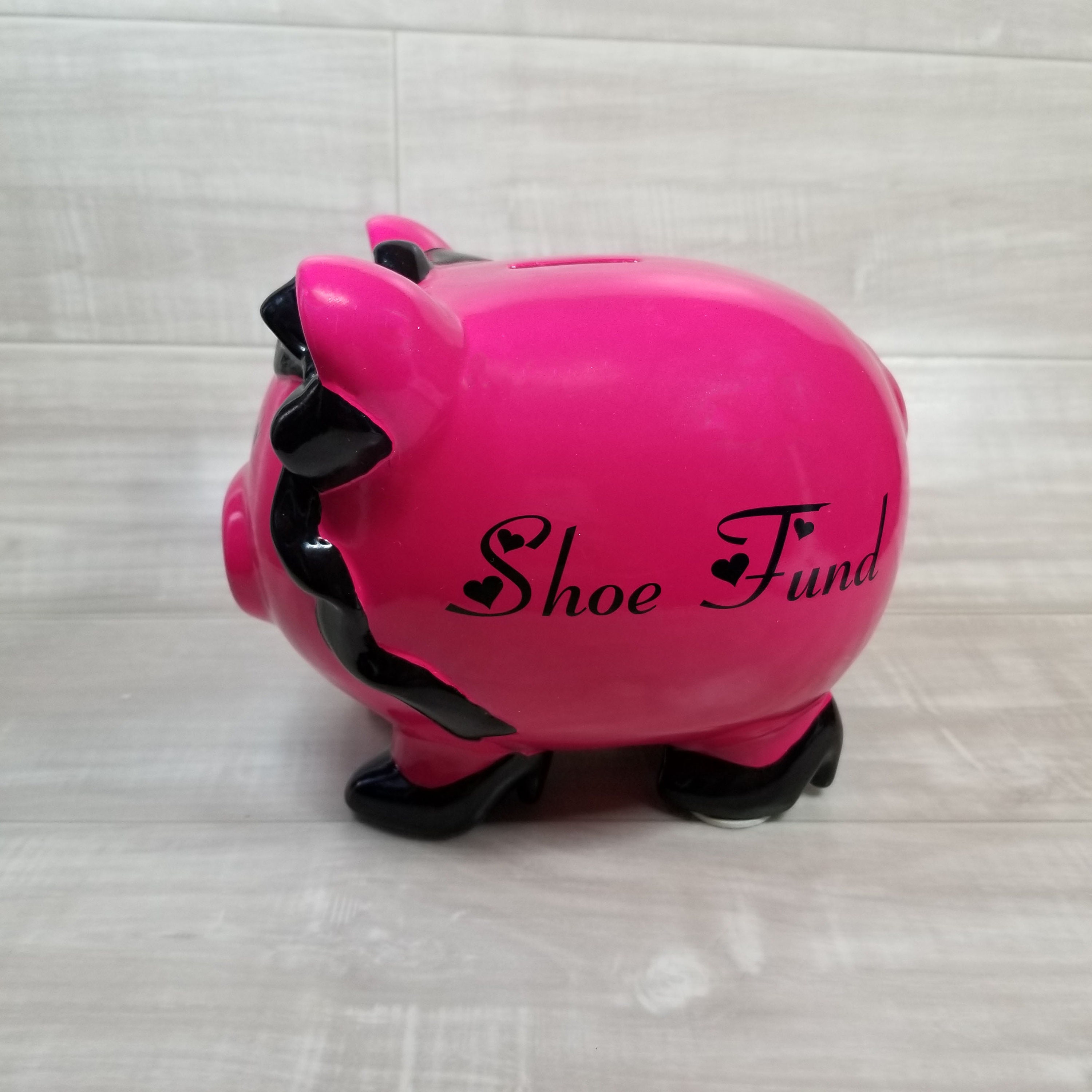 Vintage Ceramic shoe Fund Pig Coin Bank large Piggy Bank gifts