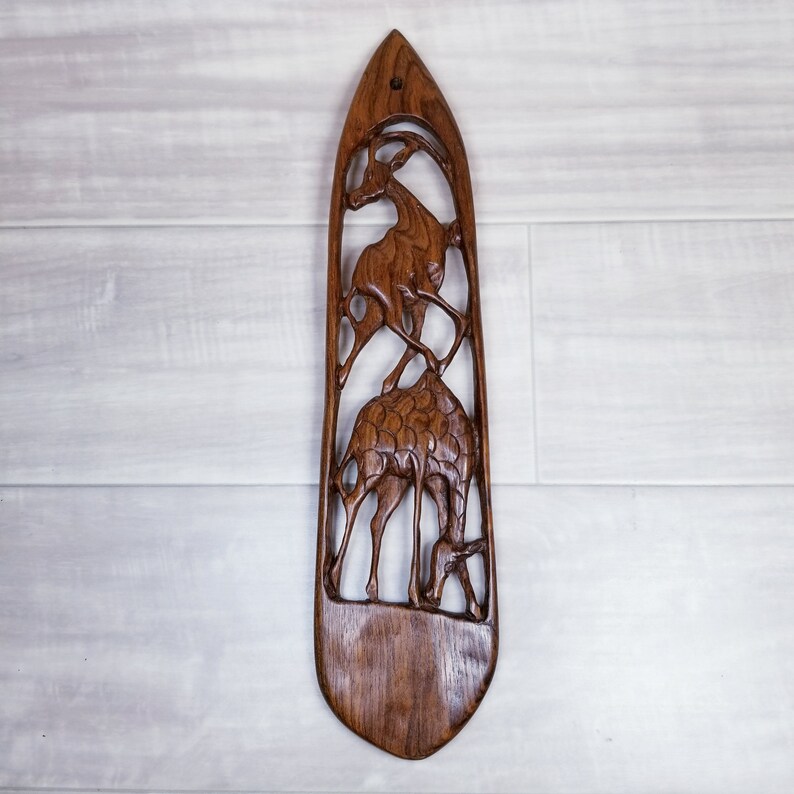 Vintage Hand Carved African Animals Wall Arthand Carved Etsy