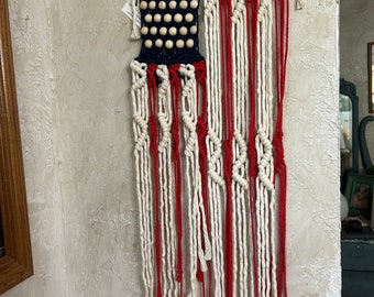 macrame American flag