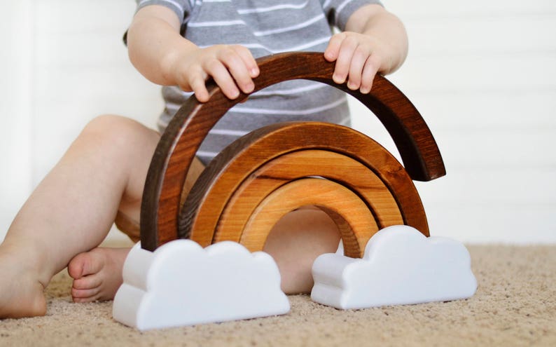 natural wooden rainbow