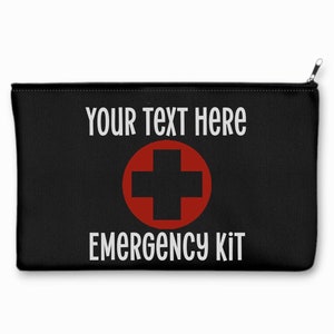 Personalized Emergency Kit Zipper Bag | 8.3&quot;x5&quot; Small  Canvas Travel | Wedding | Bridal Party | Event Gifts | Bridesmaid Groomsmen gifts