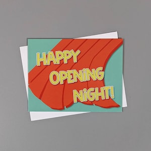 Tarjeta de la noche de apertura de Curtain Splash