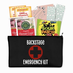 Backstage Actor Emergency Kit Zippered Canvas Bag Actors | Opening ...