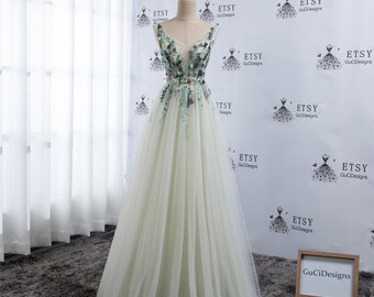 light green prom dresses
