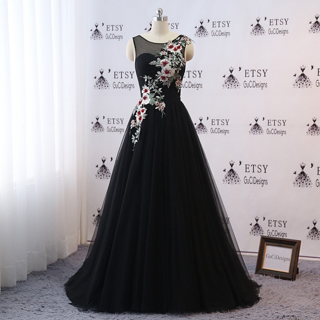 black long gown dress images