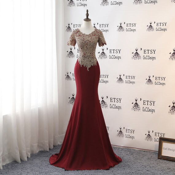 etsy burgundy dress