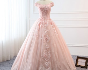 light pink gown