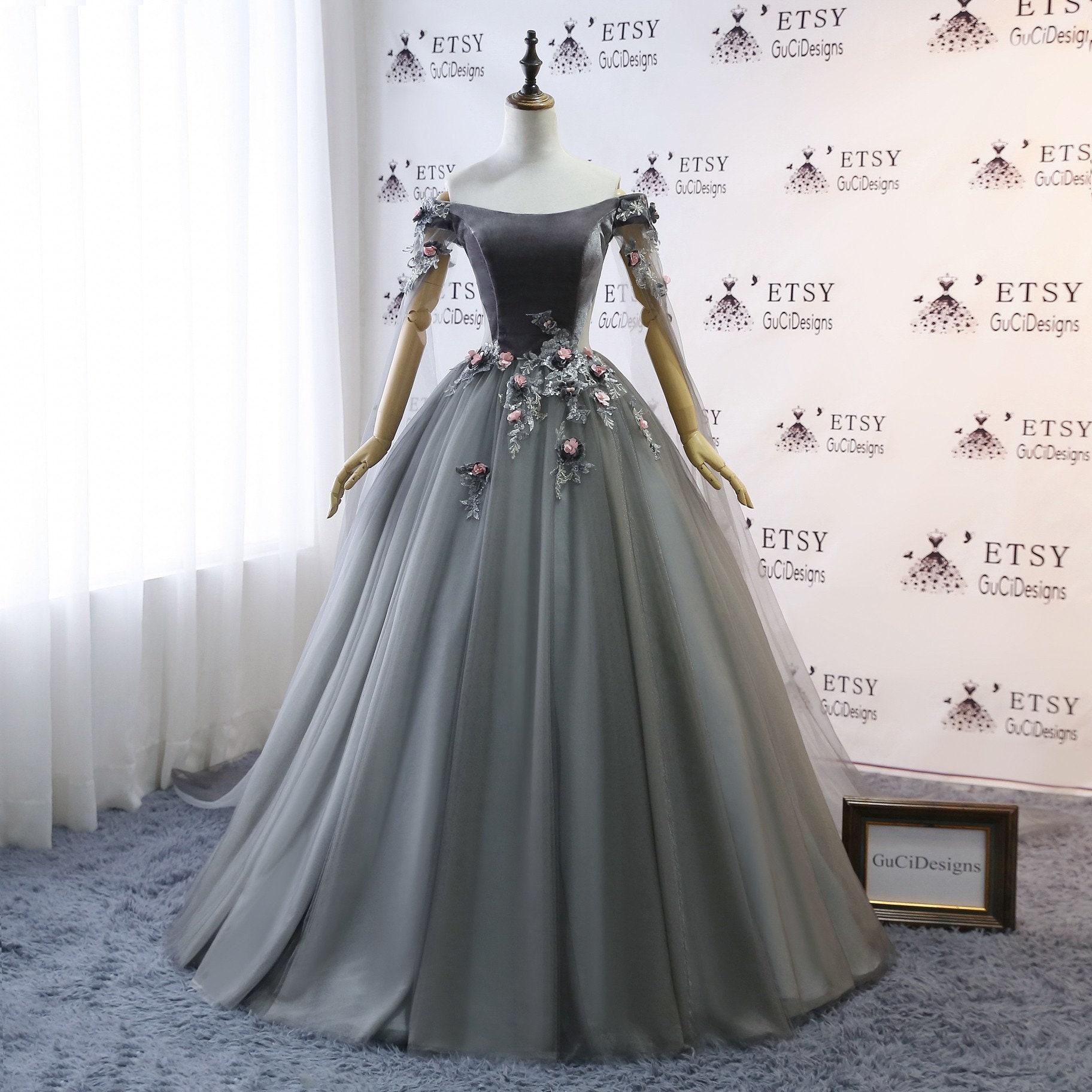 gray gown design