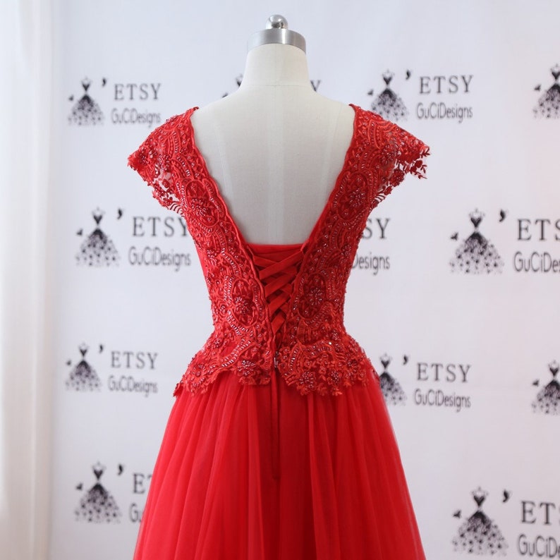 Elegant Lace Wedding Dresses Low Back Bridal Gown Cap Sleeve Etsy