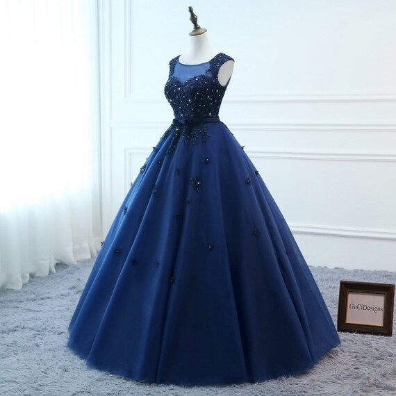 Navy Blue Tulle Dress Women