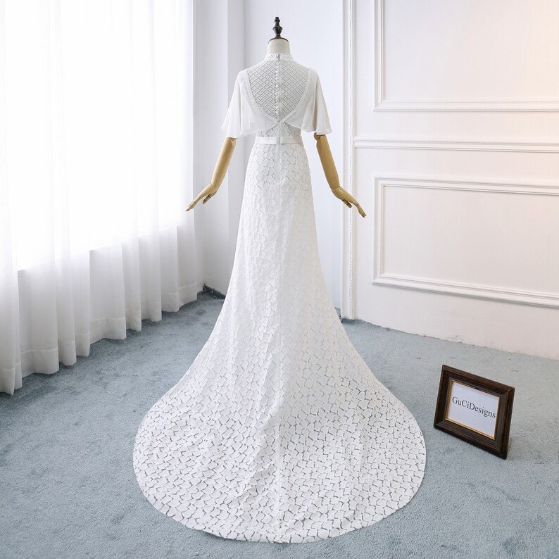 chiffon butterfly gown