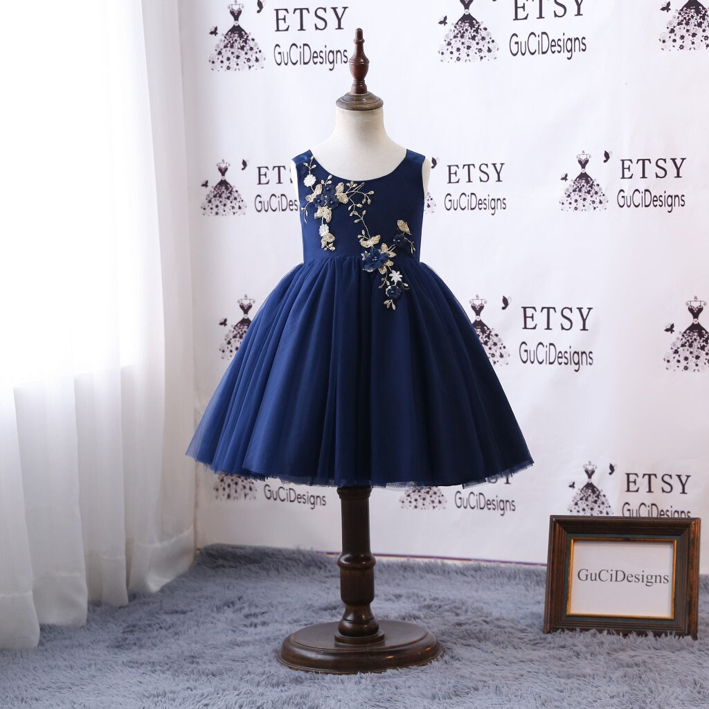 navy blue infant dress