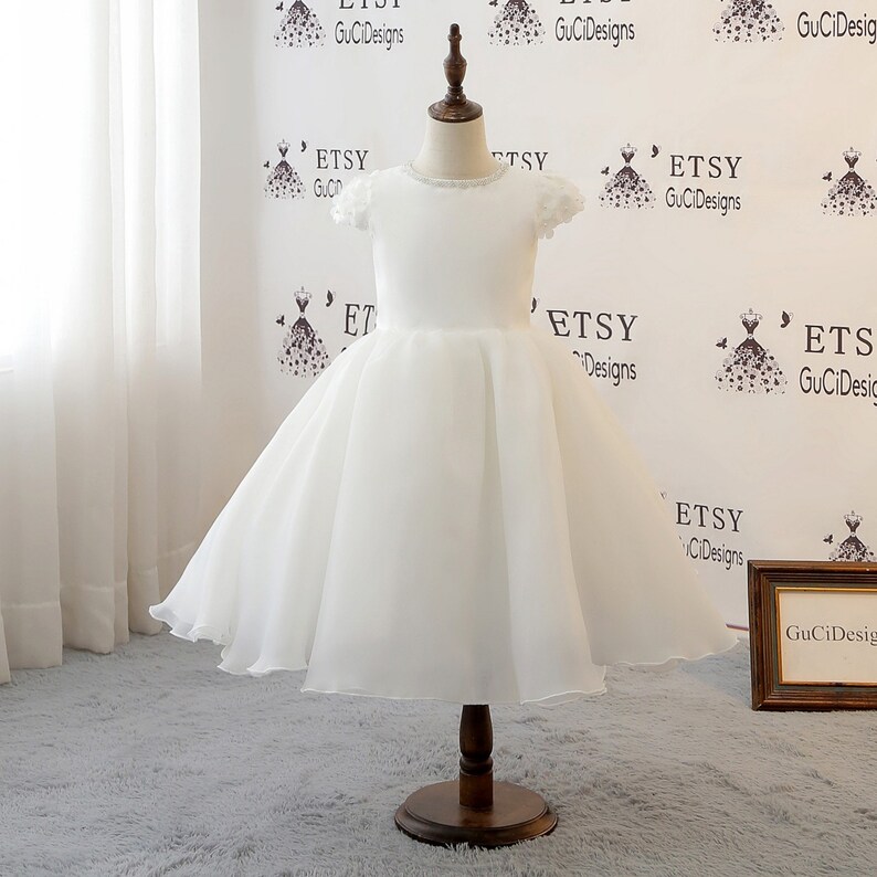 cap sleeve first communion dress