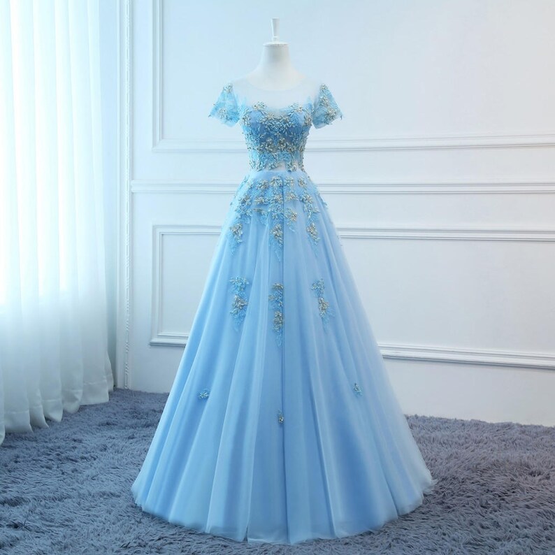 Aqua Blue Evening Dresses
