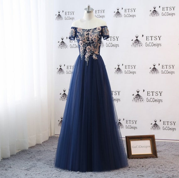 royal blue reception dress