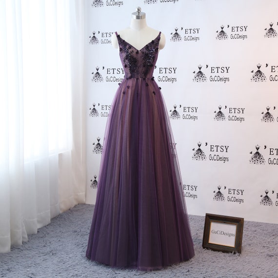 sexy purple gown