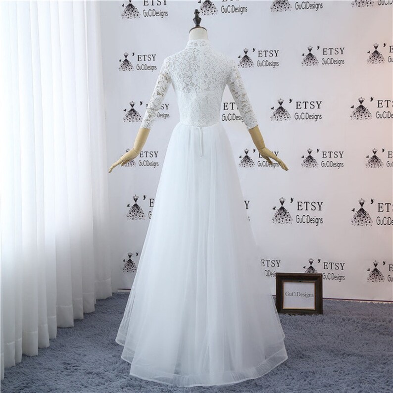 2018 Simple Wedding Dresses Vintage Lace Wedding Gown 2 Piece Etsy