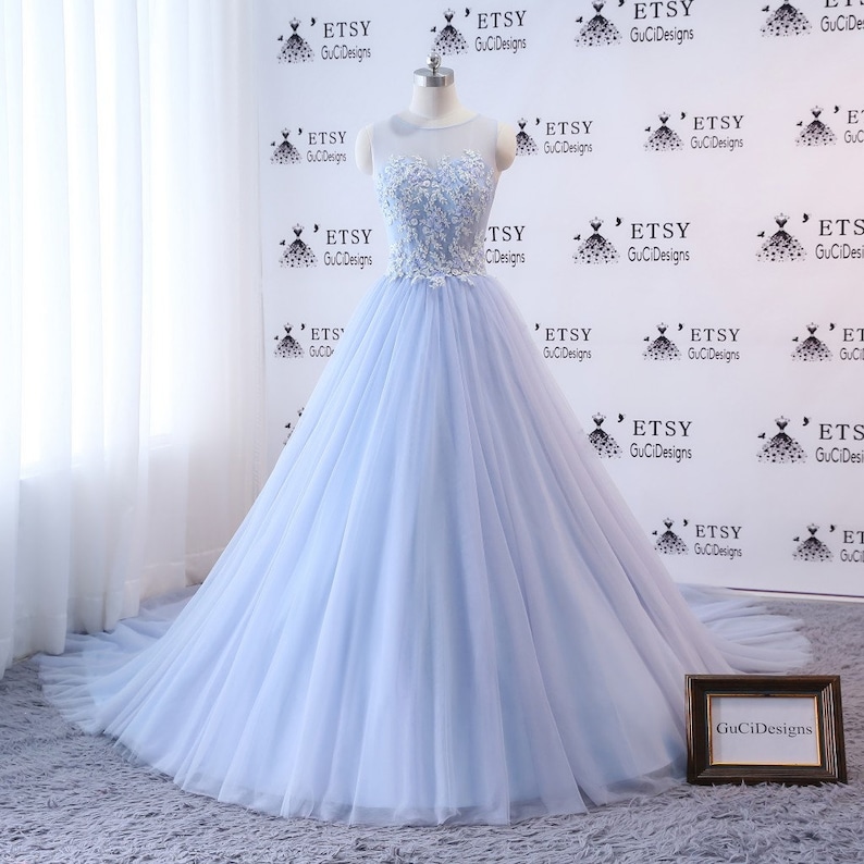 Elegant Blue Wedding Dresses