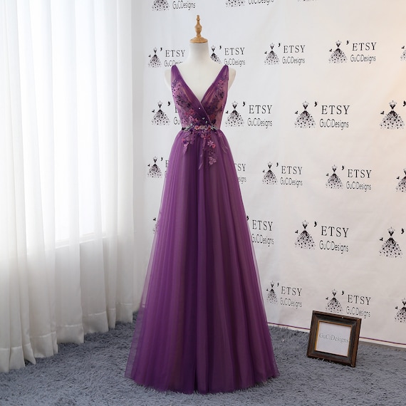 sexy purple gown