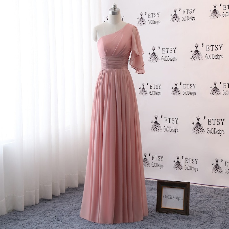 Butterfly Sleeve One Shoulder Dress