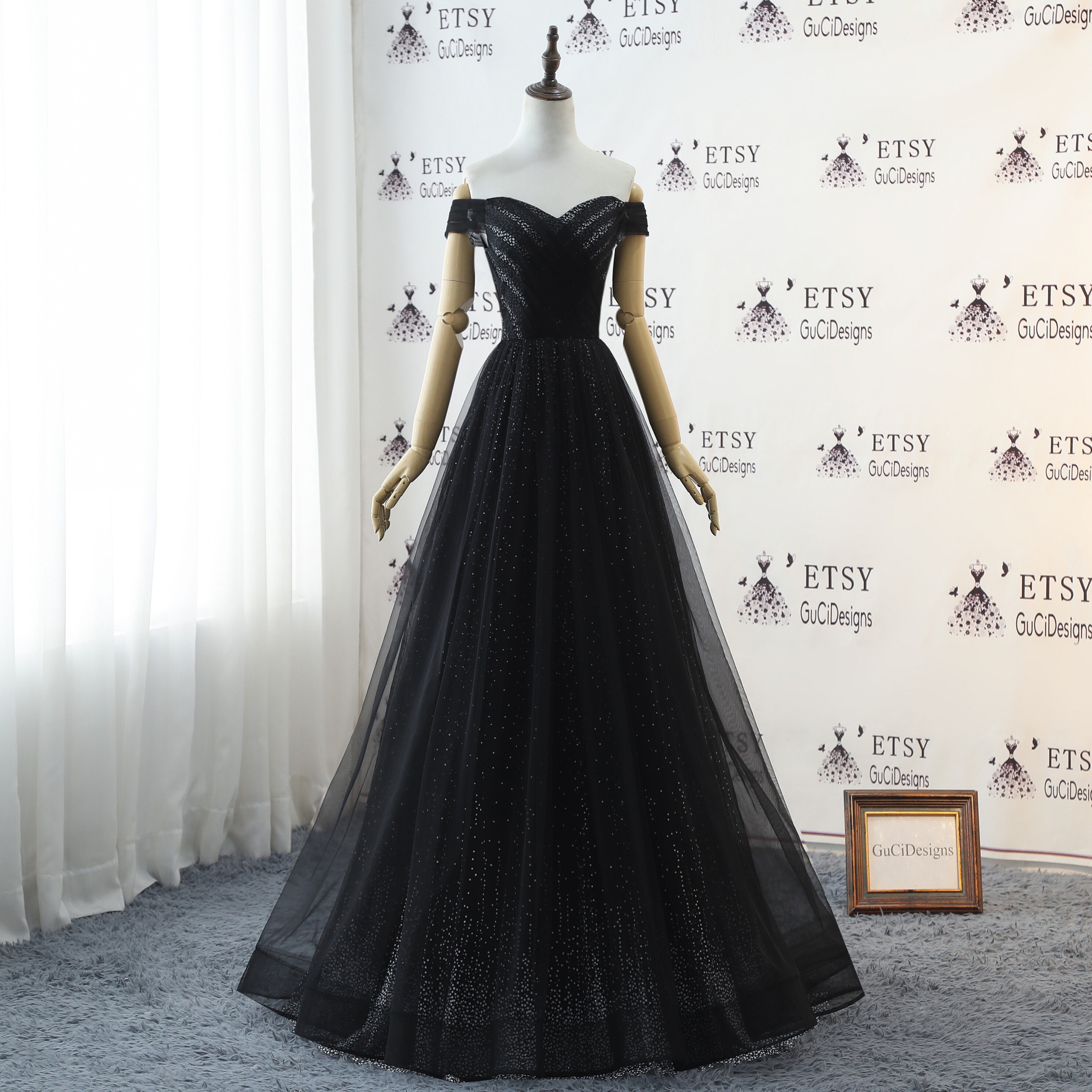 Black Wedding Dress Unique Sparkle Wedding Dress Vintage With Etsy