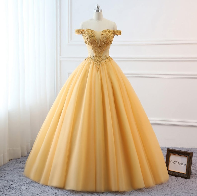 gold gown for debut