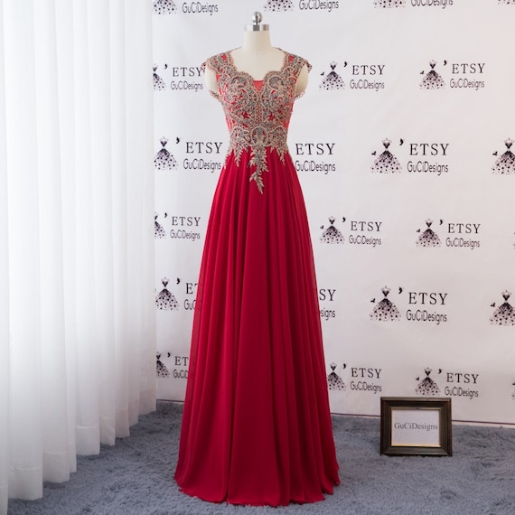 Women Formal Elegant Evening Dresses Wine Red Long Prom | Etsy