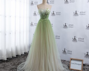 green formal gown