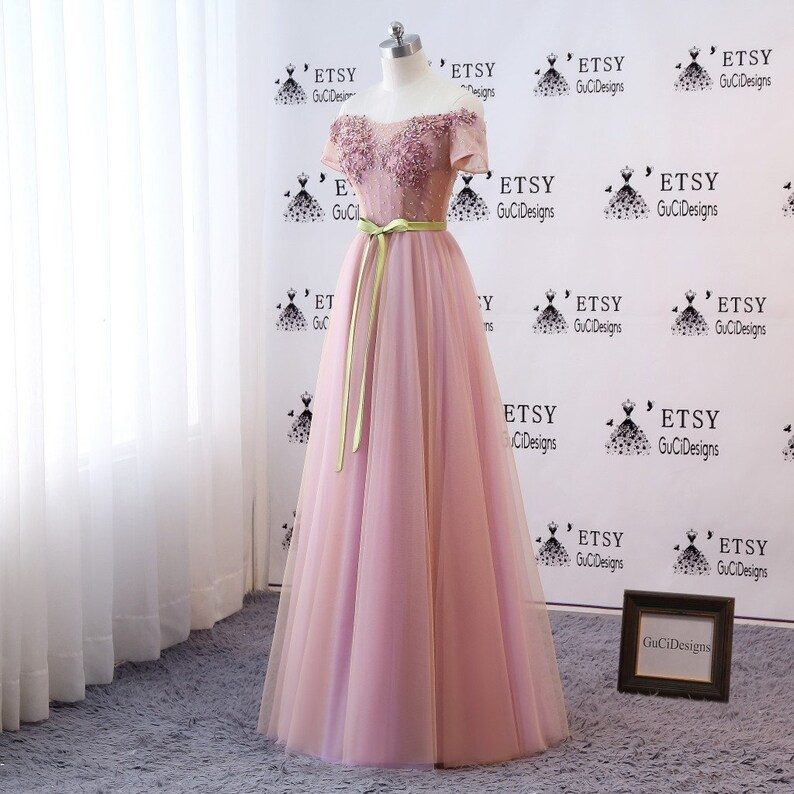 Celestial Floral Prom Dress Sexy Off Shoulder Evening Dress | Etsy