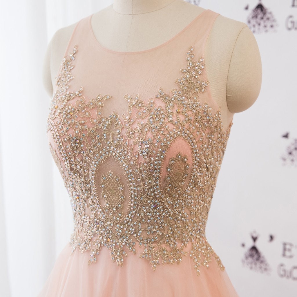 orange pink gown